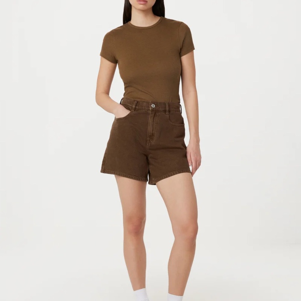 Frank and Oak Courtney Loose denim shorts